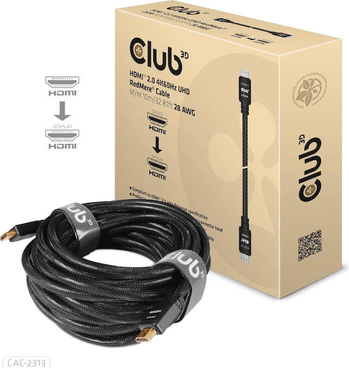 Produktbild Club 3D HDMI 2.0 4K60Hz RedMere-Kabel 10 m (10 m, HDMI)