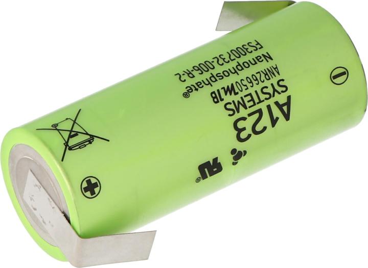 Image du produit A123 Systems Akku ANR26650M1B, mit Lötfahnen Z-Form (2500 mAh)