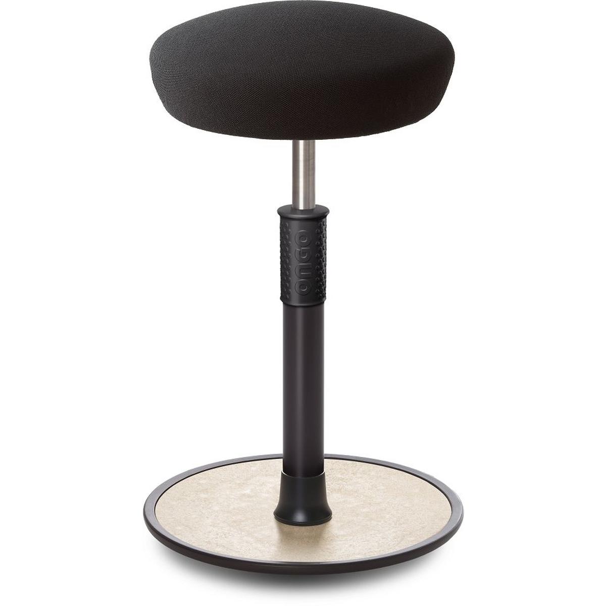 Ongo, Bürostuhl, Sitz- Stehhocker Free Tall Hutsitz Gestrick schwarz schwarz /cremeweiss