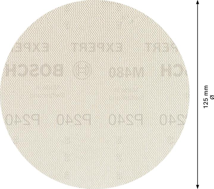 Actual product image Bosch Professional Zubehör Expert M480 sanding net for random orbital sander, 125 mm, G 240, 50 pieces (240)