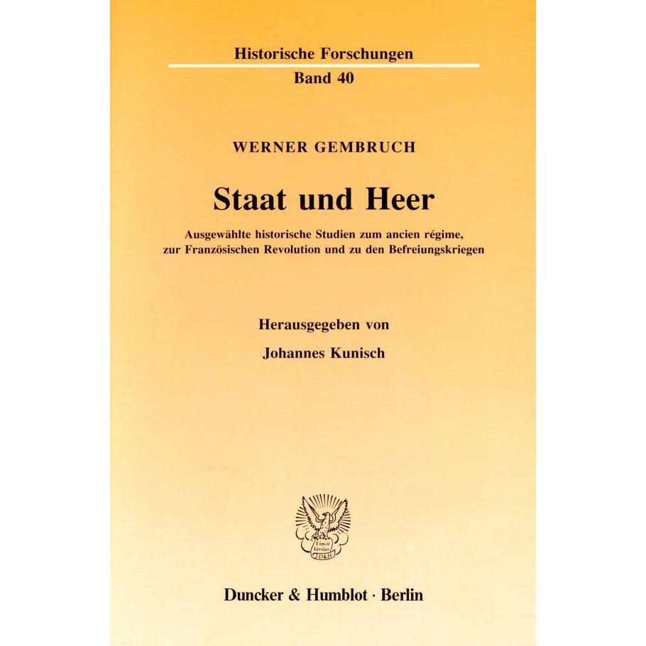 Staat und Heer., Fachbücher