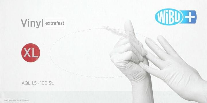 Actual product image 3A Wibu+ paint gloves extra strong, 100 pieces, size XL, clear (XL)