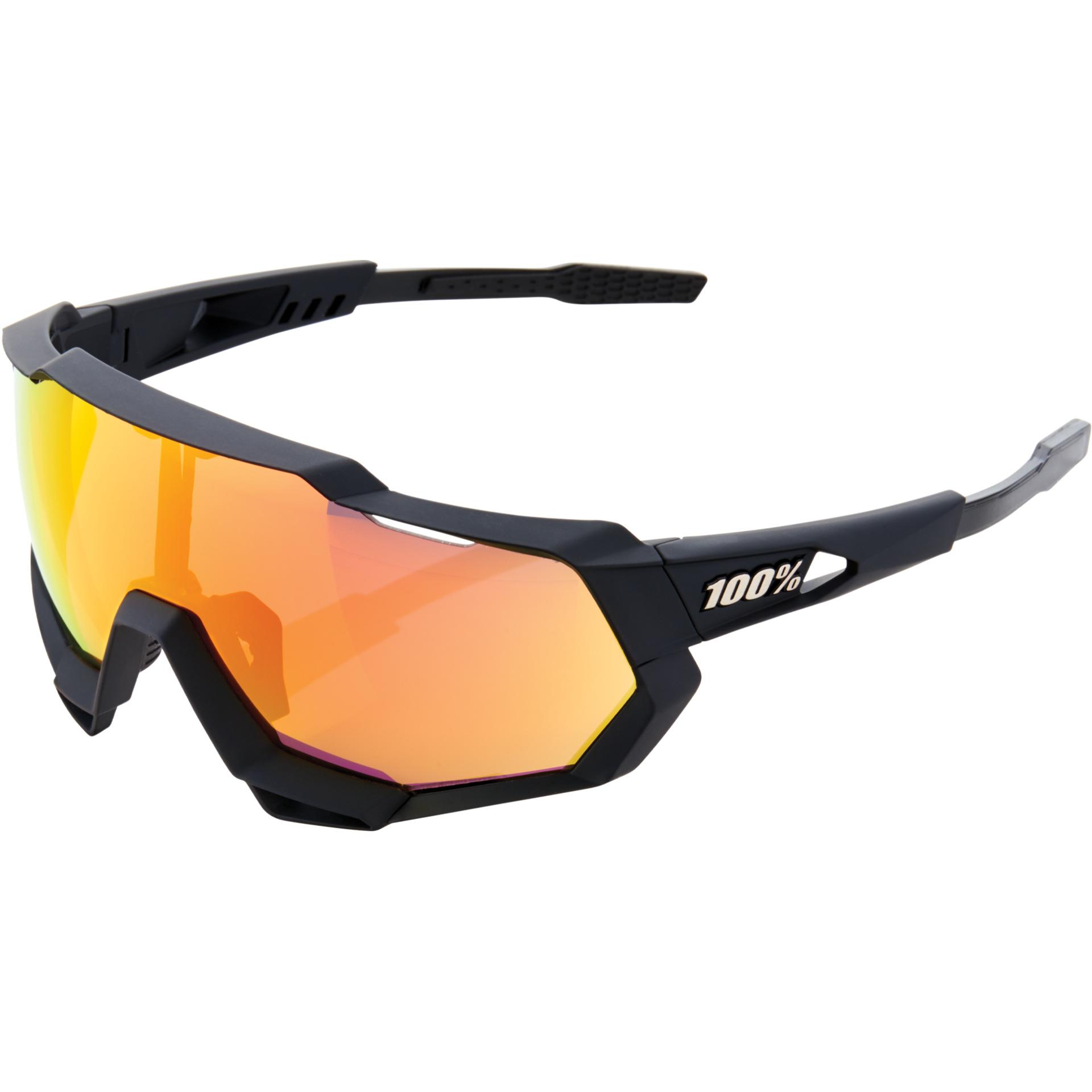 100%, Herren, Sportbrille, Speetrap (Schwarz, Hiper Red), Schwarz