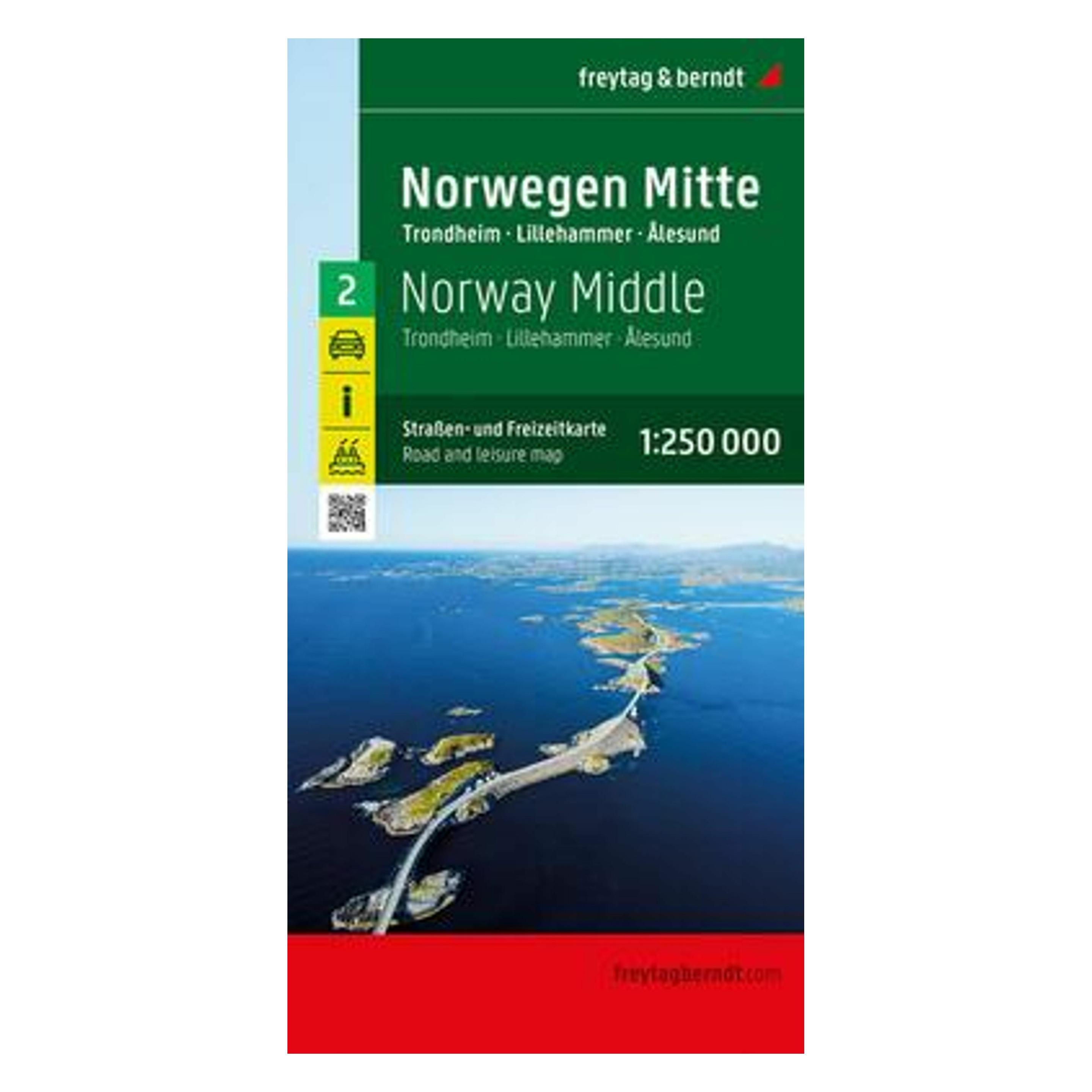 Freytag-Berndt Norwegen Mitte, Strassen- Und Freizeitkarte 1, 250.000, Freytag & Berndt (freytag & Berndt, Deutsch, Spanisch, Französisch,
