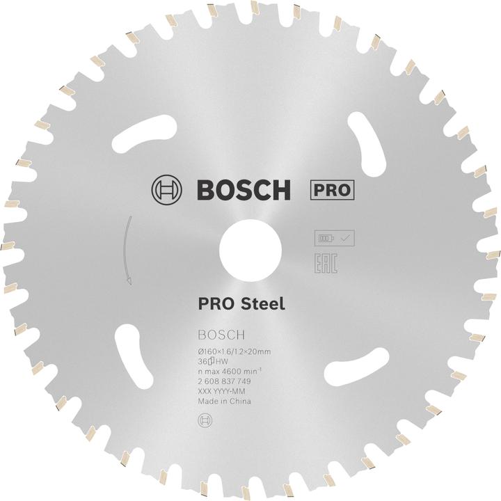 Produktbild Bosch Professional Zubehör PRO Steel cordless Kreissägeblatt, 160 x 1,6 x 20 mm