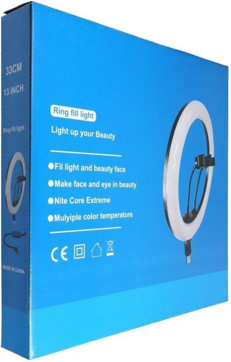 Immagine prodotto Techonic Lampada selfie LED da 13 pollici con supporto estensibile da 185 cm