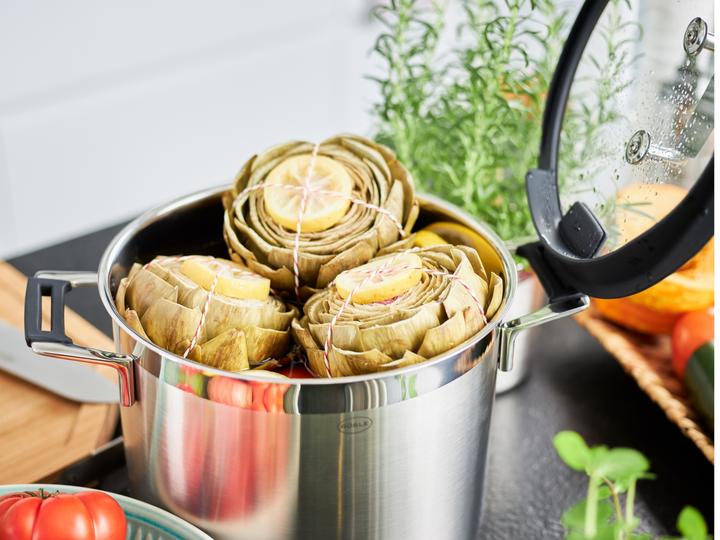 Image du produit Rösle Suppentopf SILENCE PRO Stahlgrau (24 cm, Casserole, Acier inoxydable, Aluminium)