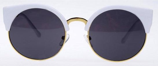 Immagine prodotto Hermex Occhiali da sole Cat Eye Vintage Retro 80s UV400 - Bianco