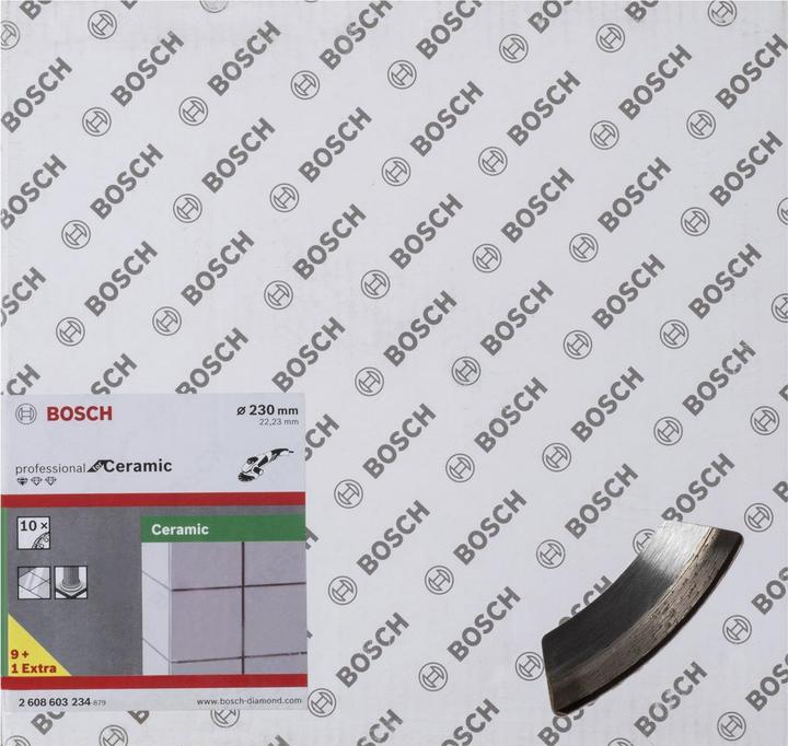 Produktbild Bosch Professional Zubehör Diamanttrennscheibe Standard for Ceramic, 230 x 22,23 x 1,6 x 7 mm, 10er-Pack