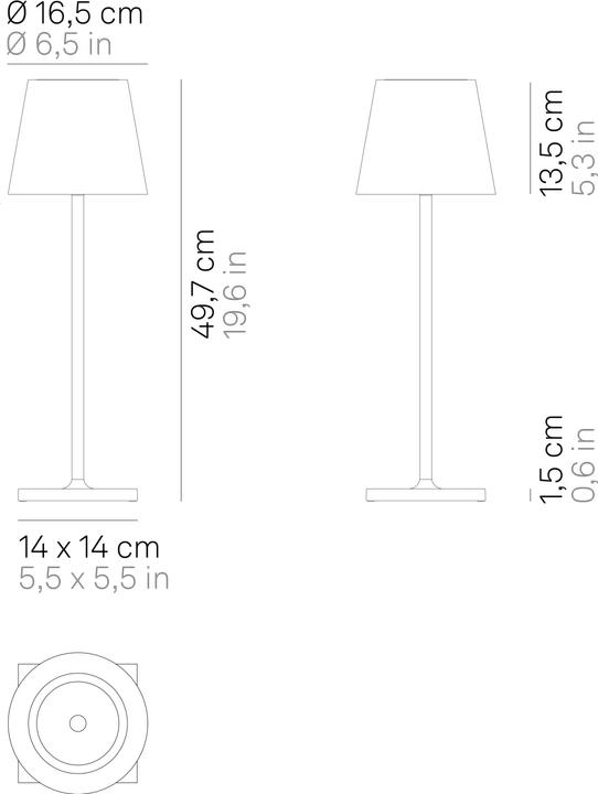Image du produit Zafferano POLDINA L DESK LAMP Ø.165x497mm.