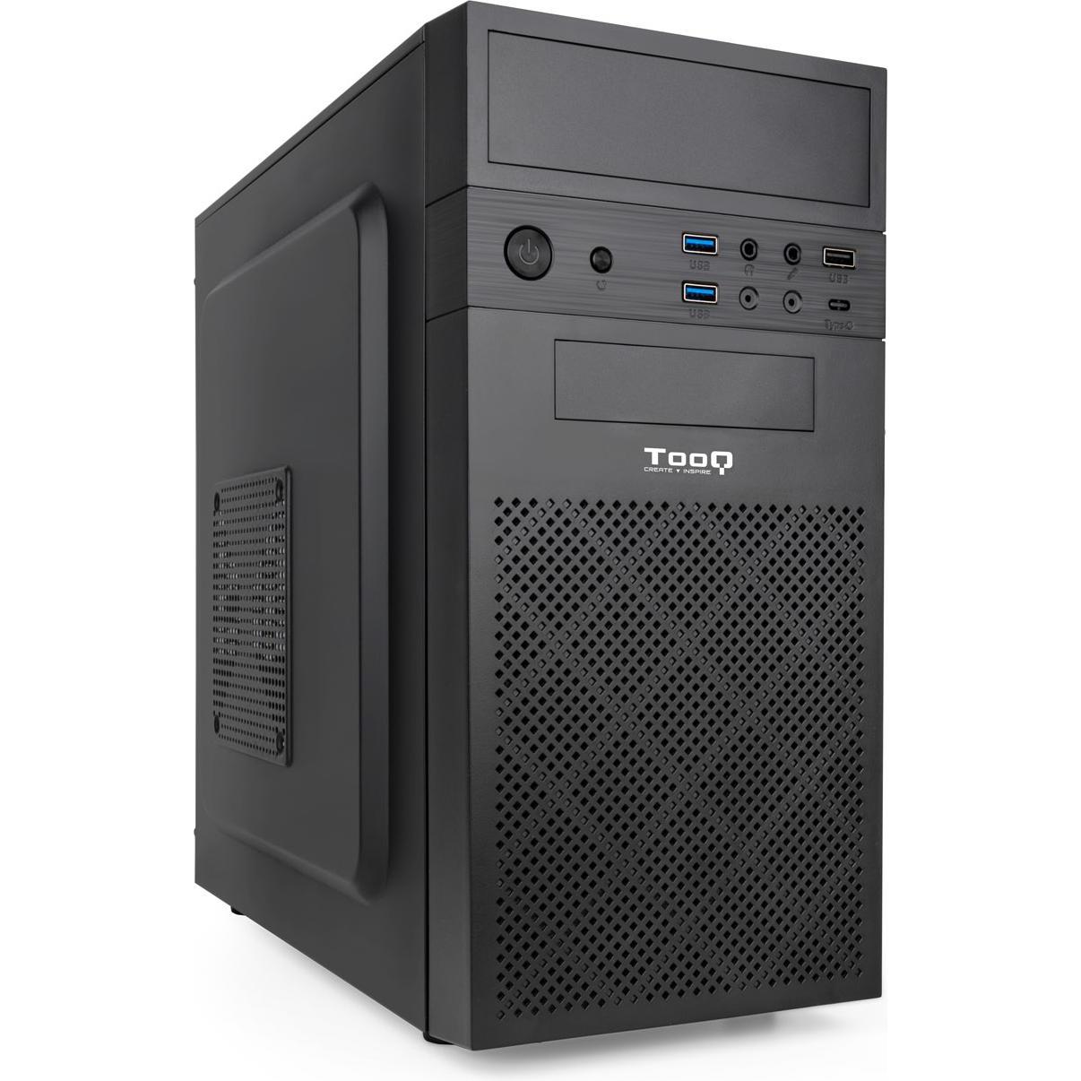 Tooq Technology Boitier Mini Tour Micro Atx Tooq TQC-4701U3C-B (Noir) (Matx, Mini-Itx), Case Pc, Nero