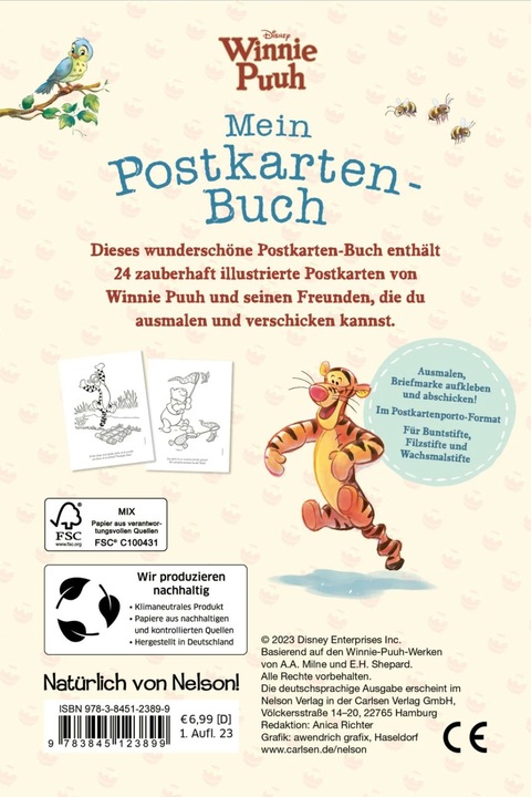 Produktbild Winnie Puuh: Mein Postkarten-Buch (Deutsch, 2023)