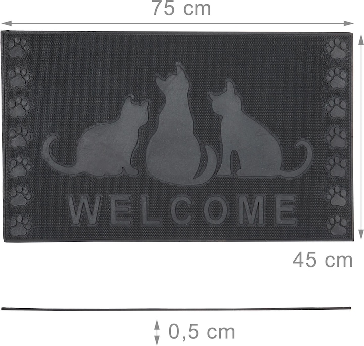 Produktbild Relaxdays Fussmatte Gummi (75 x 45 x 0.5 cm)