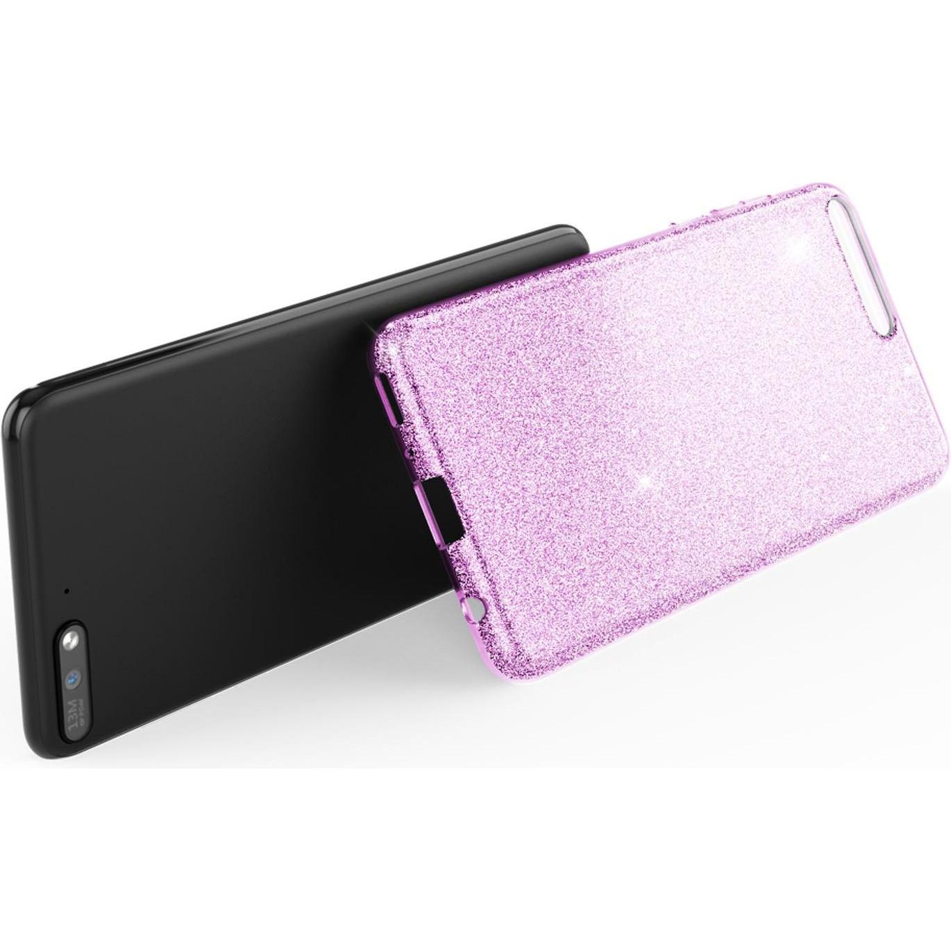Thumbnail - Nalia Glitzer Hülle (Huawei Y6 (2018)), Smartphone Hülle, Violett