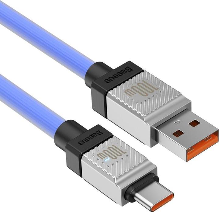Actual product image Baseus Cable USB do USB-C CoolPlay 100W 2m (blue) (2 m, USB 1.0, 100 W)