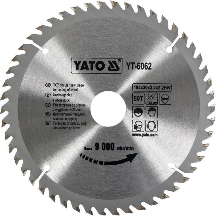 Yato, Sägeblatt, TCT BLADE FOR WOOD 184X50TX30 MM