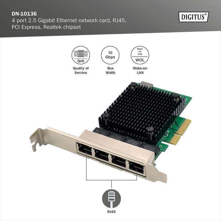 Actual product image Digitus RTL8125B (PCI-E x4)
