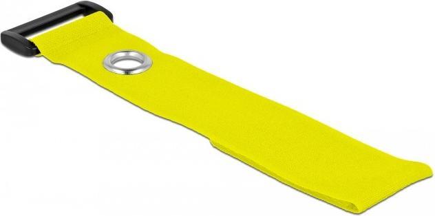 Produktbild Delock Klett-Kabelbinder mit Schlaufe und Befestigungsöse L 280 x B 38 mm gelb 3 Stück (Klettkabelbinder, 280 mm, 3 Stk.)