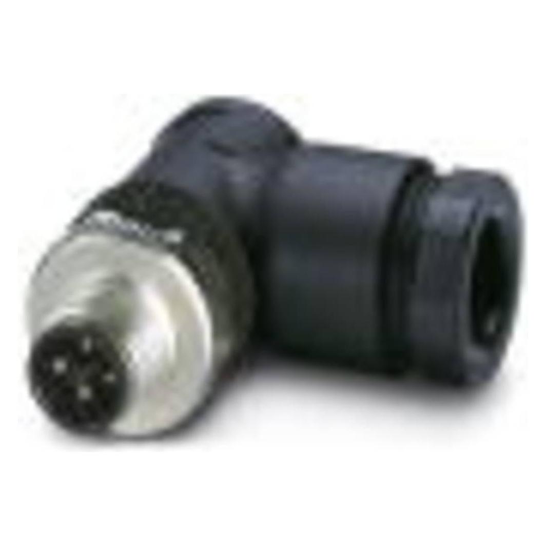 Phoenix Contact 1408988 Sensor/actuator connector, ongemonteerd M12 stekker, gehoekt Aantal polen: 4 1 st., Kabels + Stekkers, Zwart