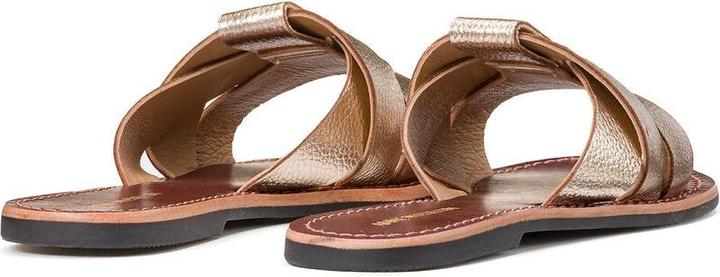 Produktbild La Redoute Collections Leder-Pantoletten in Metallic-Optik (39)