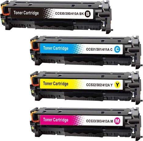 Actual product image Hermex Compatible HP Color LaserJet CM2320nf MFP Toner (M, C, Y, FC)