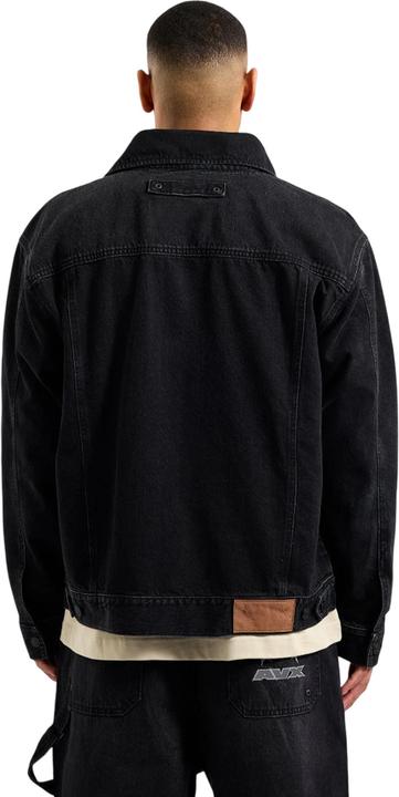 Actual product image AVX Mens Edwards Leather Patch Denim Jacket (S)