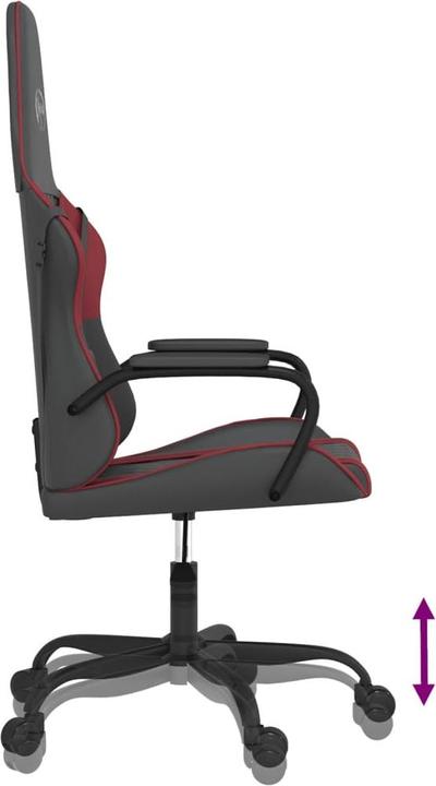Image du produit vidaXL Gaming-Stuhl mit Massagefunktion Schwarz und Weinrot