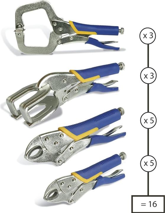 Immagine prodotto Toparc Pinze Grip 16 Pack (220 mm)