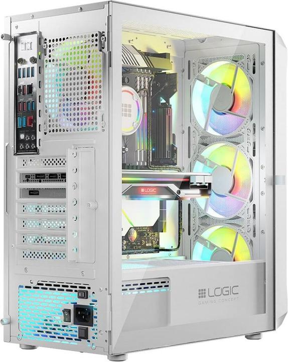 Actual product image Logic PORTOS ARGB MINIDI USB 3.0 Case White (ATX, mATX)