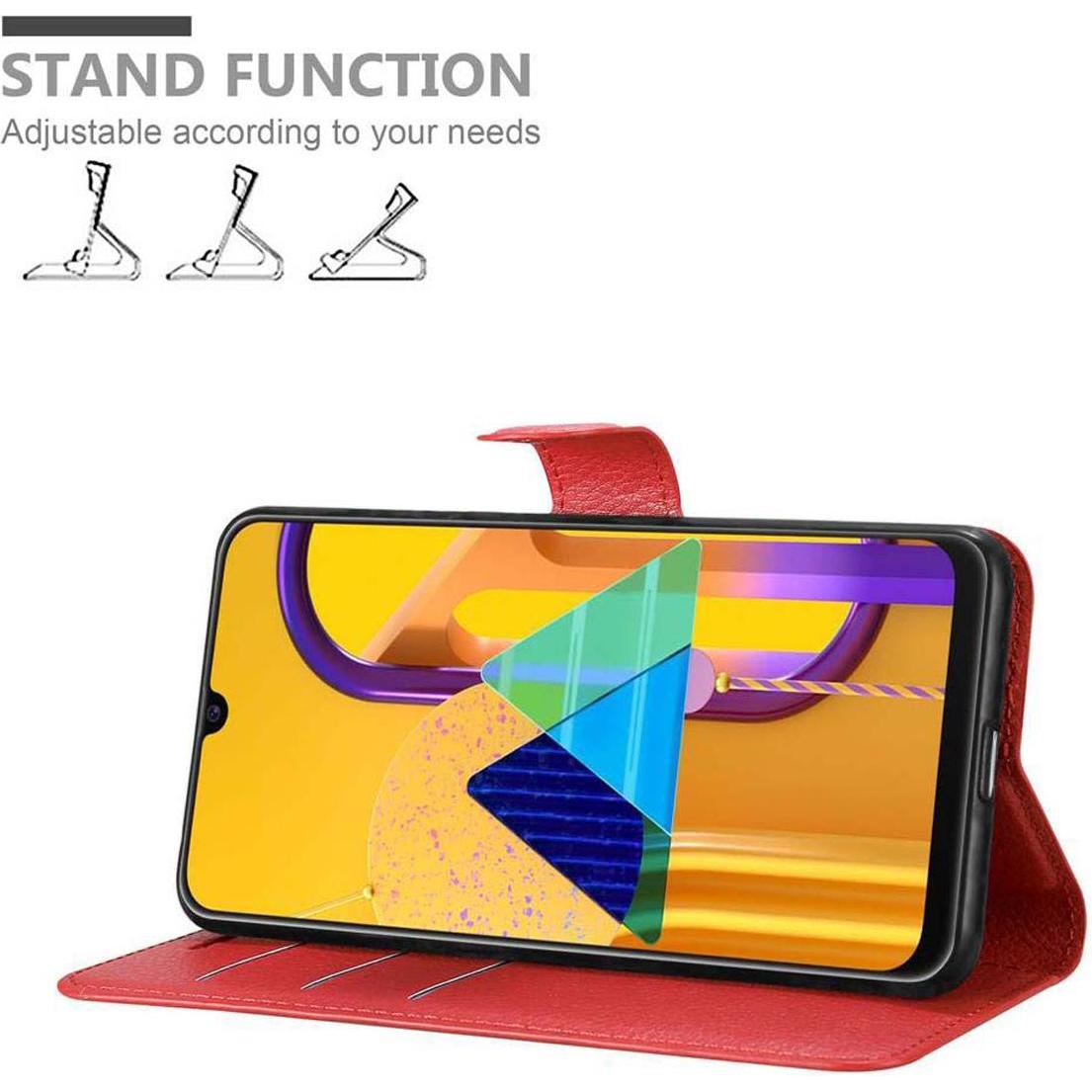 Thumbnail - Cadorabo Book mit Standfunktion Cover (Samsung Galaxy M30s), Smartphone Hülle, Rot