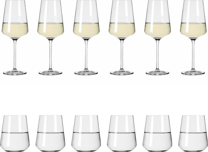 Actual product image Ritzenhoff Set of 12 LICHTWEISS JULIE 6 x white wine glass 6 x water glass (40 cl, 6 Glasses, White wine glasses)