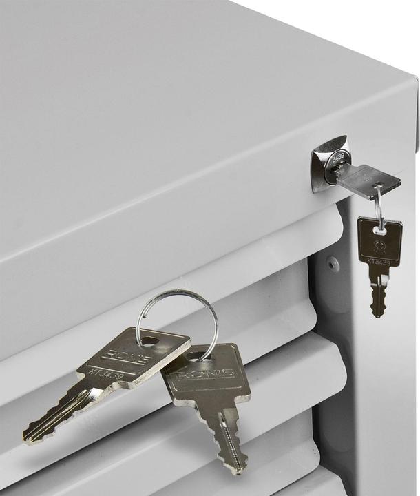 Actual product image ADB MAMMUT drawer cabinet light grey 9 drawers 70.0 x 43.5 x 120.0 cm (70 cm, 43.50 cm)