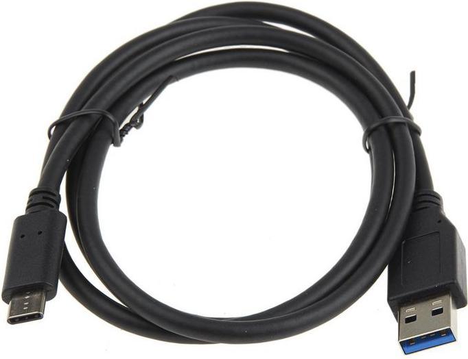 RS PRO USB cable, USBA / USB C, 1m USB 3.1 black (1 m, USB 3.1)