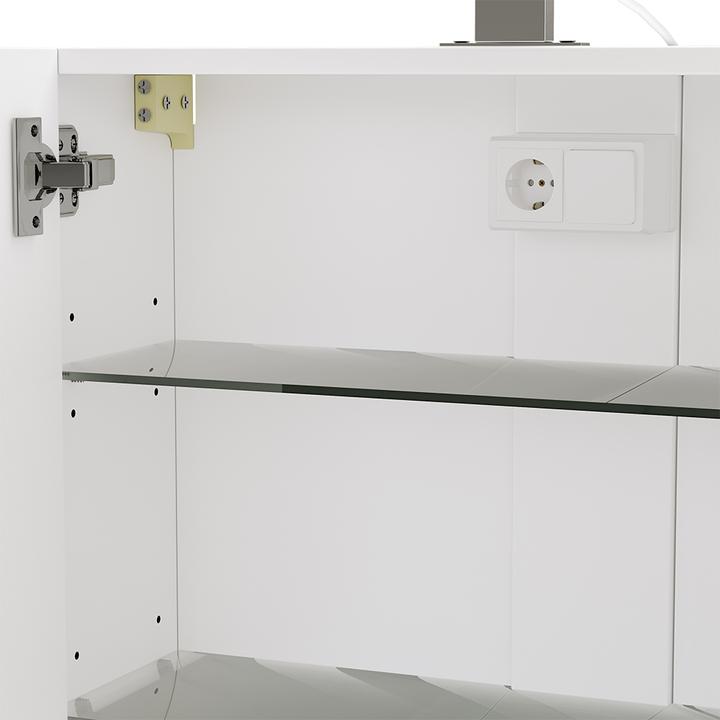 Immagine prodotto Vicco Badspiegelschrank Lavio, Weiss, 60 x 60 cm mit LED-Beleuchtung (60 x 60 x 20 cm)
