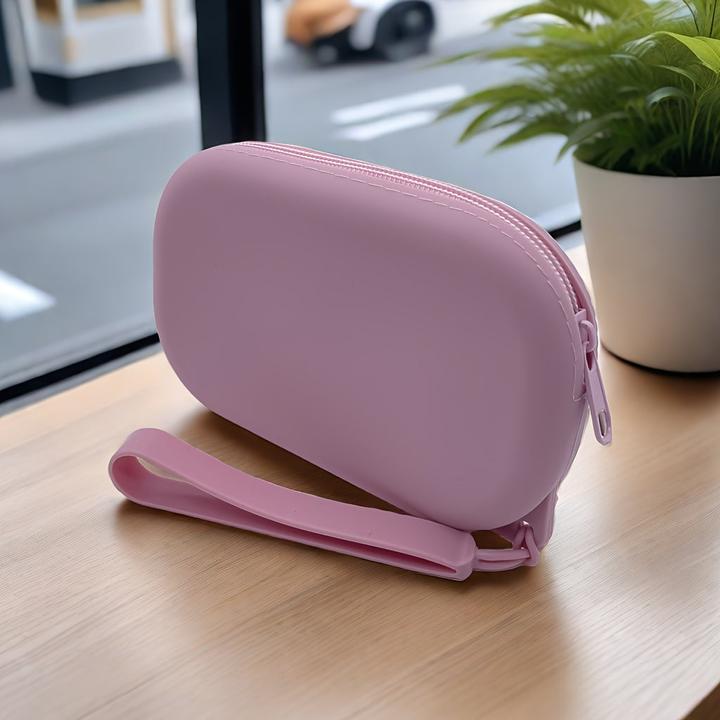 Actual product image Only-Bags.Store Ovale Silikontasche zur Aufbewahrung von kleinen Gegenständen wie Münzen, Bankkarten, Kopfhörern