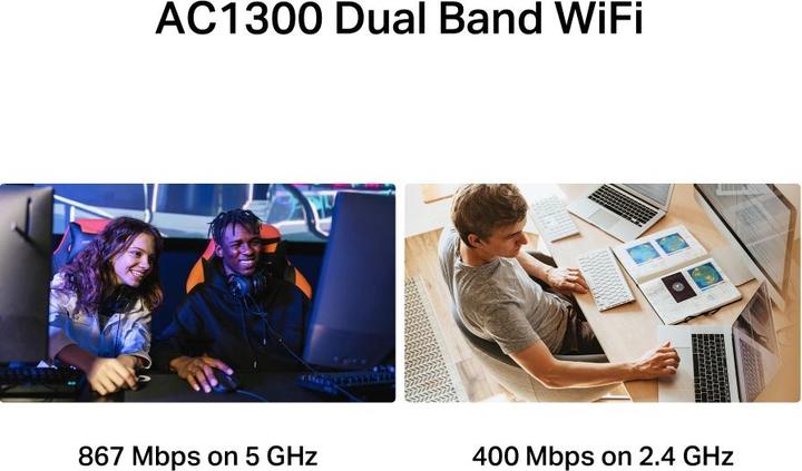 Produktbild Mercusys TP-LINK MA30H AC1300 High Gain Wi-Fi USB Adapter (USB, USB 2.0)