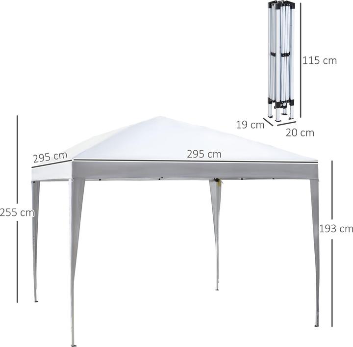 Actual product image Outsunny Folding pavilion with carrier bag (300 cm, 295 cm)