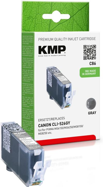 Produktbild KMP C86 Tintenpatrone kompatibel mit Canon CLI-526 GY (GY)