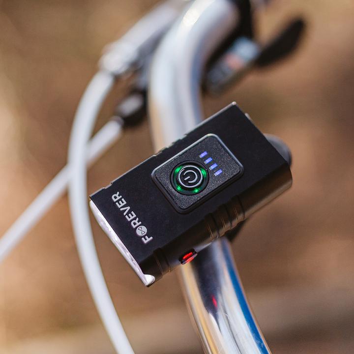 Actual product image Forever BLG-200 Bicycle and Scooter Active Light Kit with Built-in Battery Universal Frame Holder (300 lm, 15 lm)