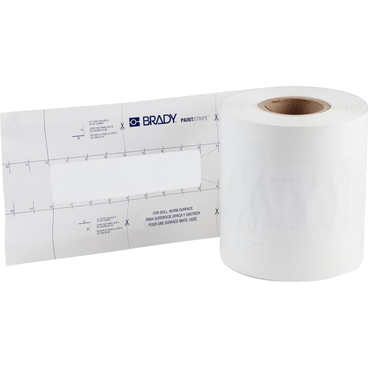 Brady PaintStripe Schablone - Gestrichelte Linie, Polyester, Transparent/Weiss, 50.80 x 203.20 mm x (50.80 mm) (148818)