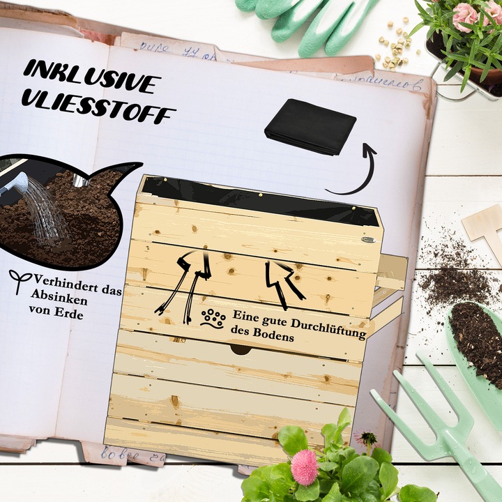 Produktbild Outsunny Hochbeet mit Schrank