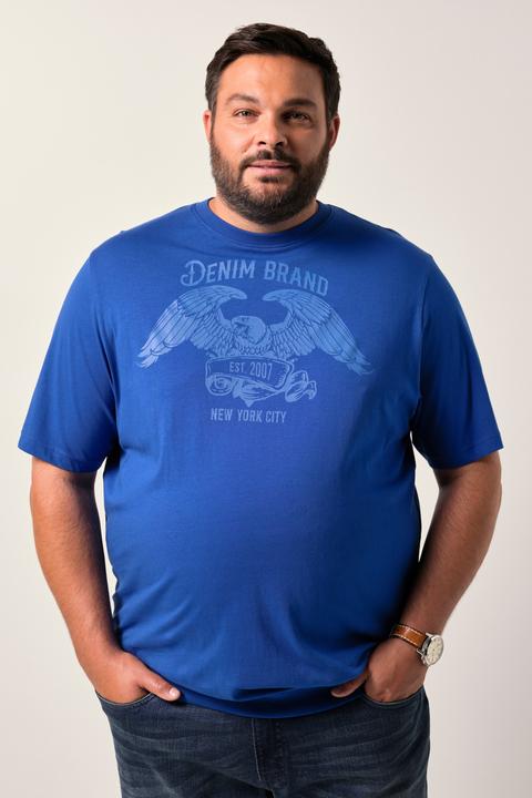 Actual product image Men+ T-Shirt Bauchfit, Halbarm, Brustprint (4XL)