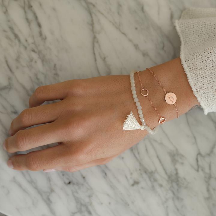 Actual product image Glanzstücke München Ladies Choose happiness sterling silver rose gold 17.0 cm base length + 3.0 cm extension - 11622 (17 cm, Sterling Silver)