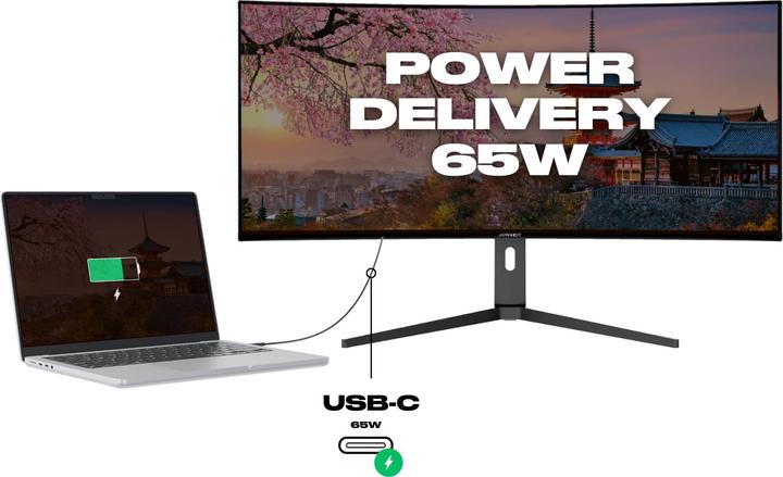 Actual product image Japannext 100,8cm JN-5X40 21:9 curved WUHD (5120 x 2160 pixels, 39.70")