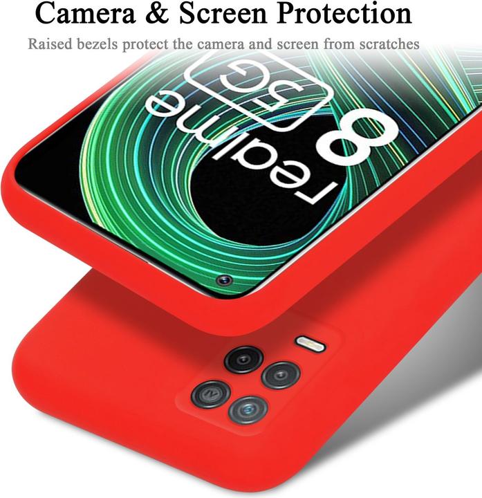 Image du produit Cadorabo TPU Liquid Silicone Case Case pour Realme 8 5G / V13 / Q3 / Q3i / Narzo 30 5G (Realme 8 5G, Realme Narzo 30 5G)