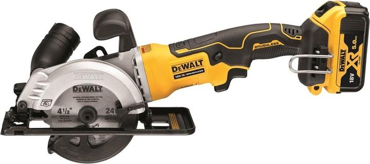 DeWalt DCS571P2 Tragbare Kreissägemaschine 115 mm 2x XR 18V 5Ah T-STAK II Schwarz Gelb