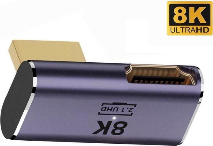 Produktbild PowerGuard HDMI auf HDMI 2.1 8K 90-Grad Winkel Right Up Low Profile Adapter (HDMI)