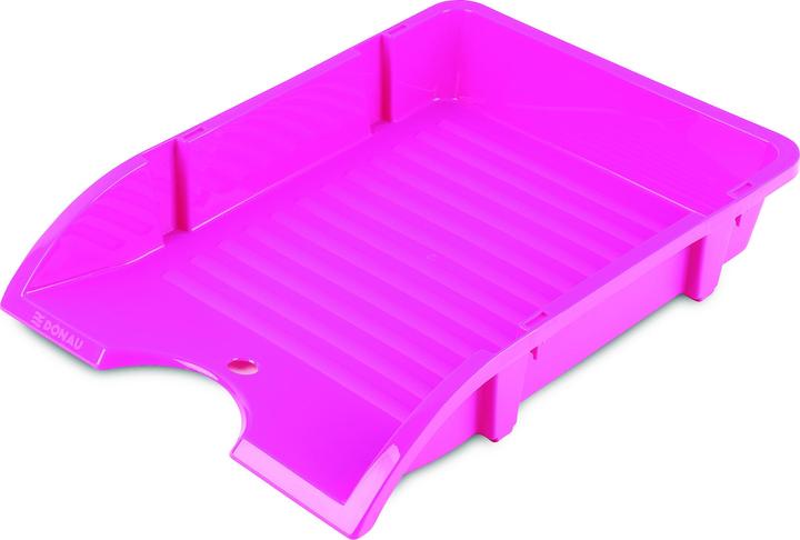 Actual product image Donau Desk letter tray, unbreakable, pp, a4, pink (A4)