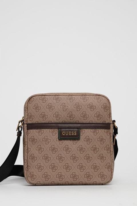 Produktbild Guess Vezzola, Document Holder, Textile Crossbody Bag, Brown, For Women