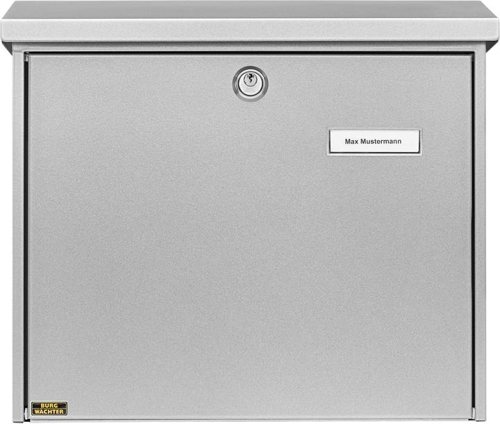 Produktbild Burg Wächter Briefkasten Stahl verzinkt BxHxT 380/340/148 mm Comfort 913 silber mit Öffnungsstopp